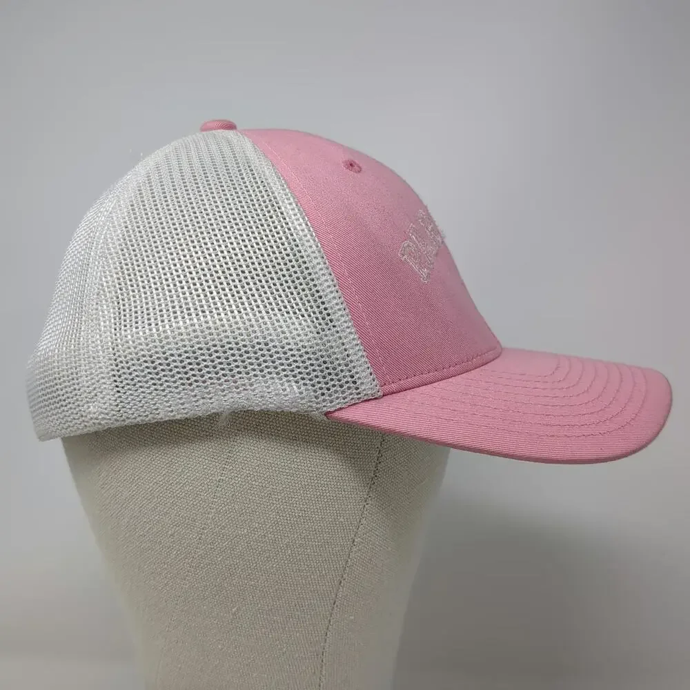 Flexfit Baseball Cap Pink One Size Park City Flower Mesh Back Stretch Fit Hat